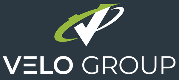 Logo Velo Group background dark blue