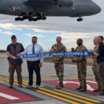 Ribbon Cutting Travis Runway